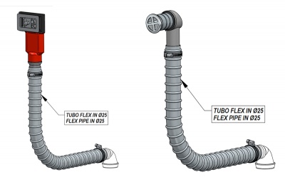 LIRA Overflow & Flex Pipe for Hose Connection