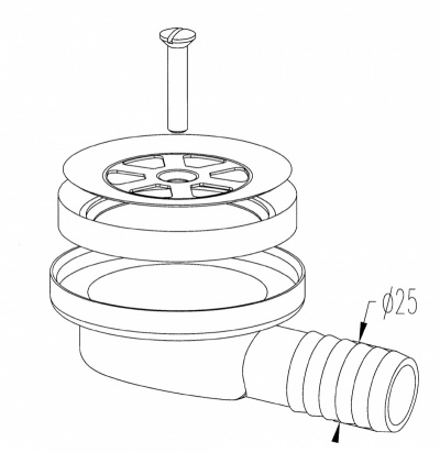 LIRA Caravan/Boat Sink 'Shower' Waste Kit