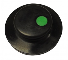 Tweeny Black Rubber Plug (Without Chain) - Green Logo