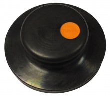 Tweeny Black Rubber Plug (Without Chain) - Orange Logo